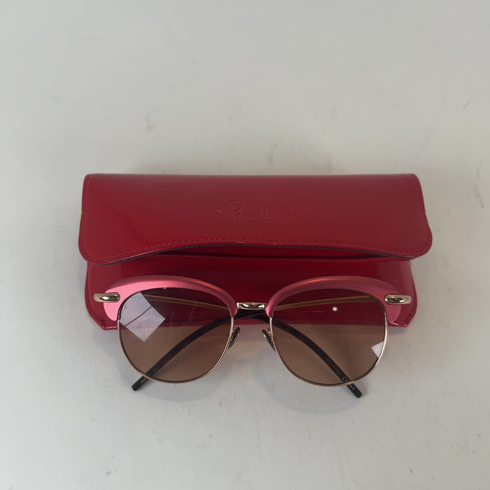 Pomellato Raspberry Wire Frame Sunglasses