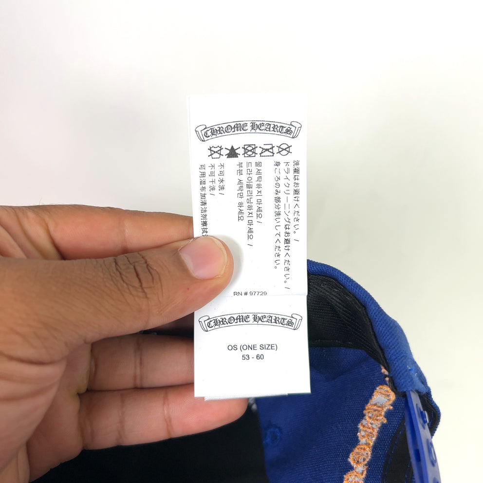 Chrome Hearts Blue/Gold CH Baseball Hat