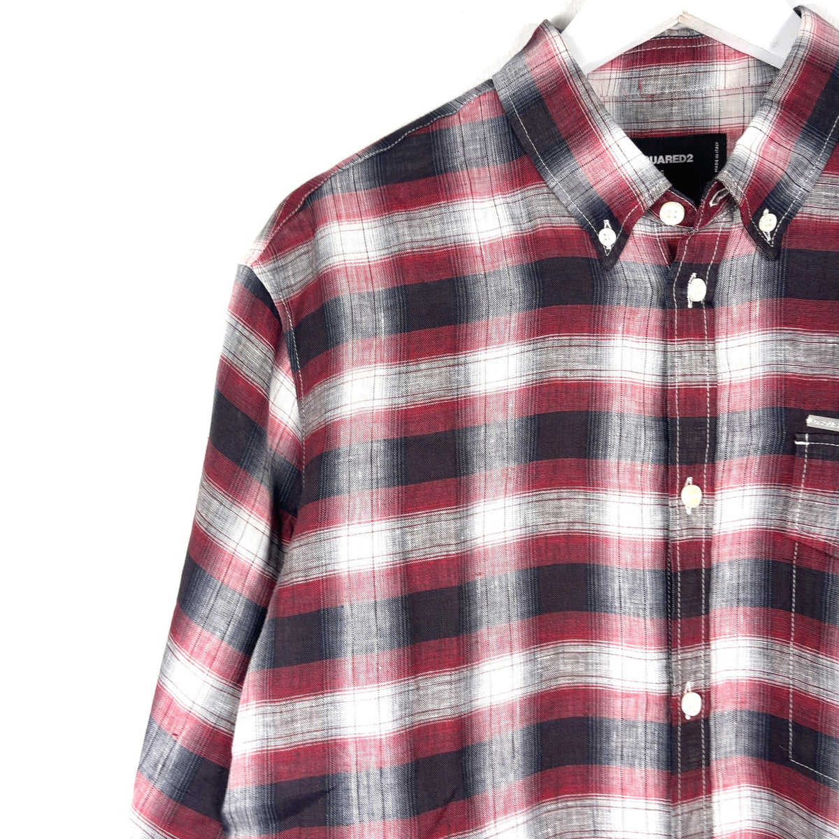 DSquared2 Metal Plaque Button-Up Shirt