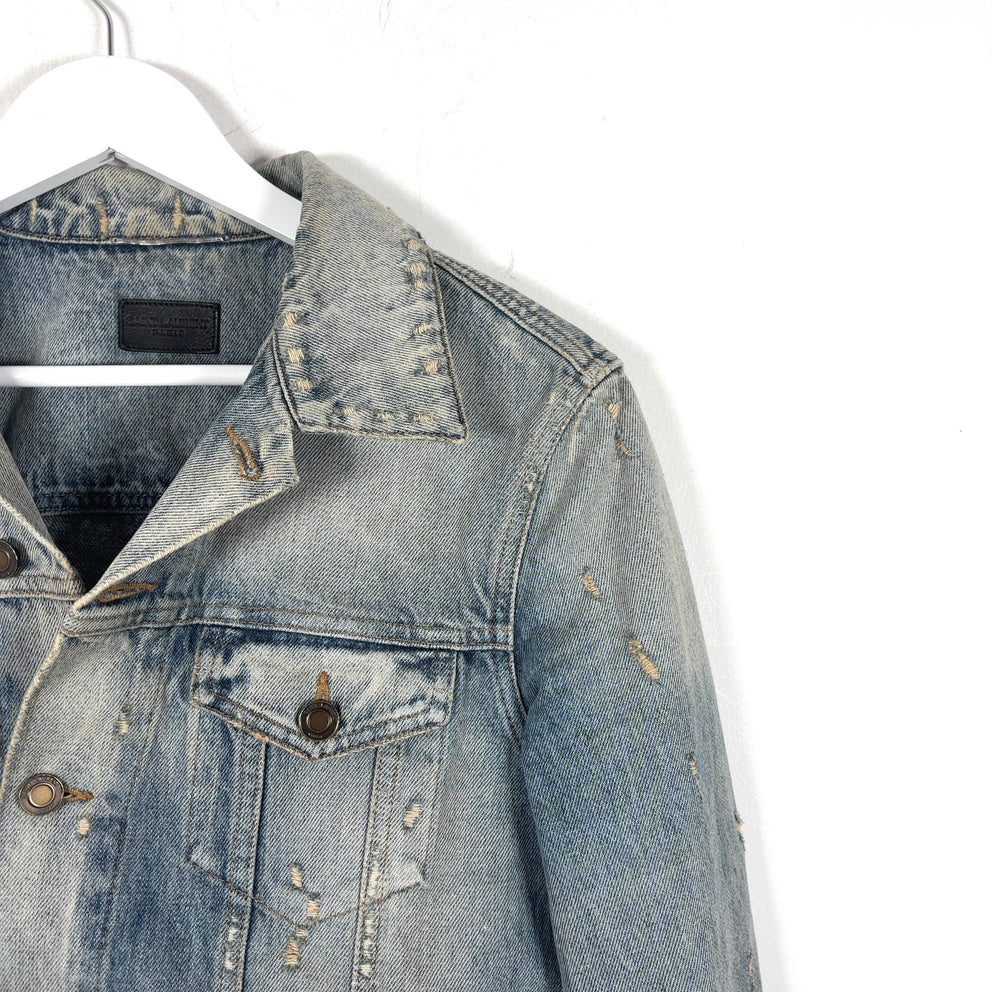 Saint Laurent SS21 Distressed Denim Jacket