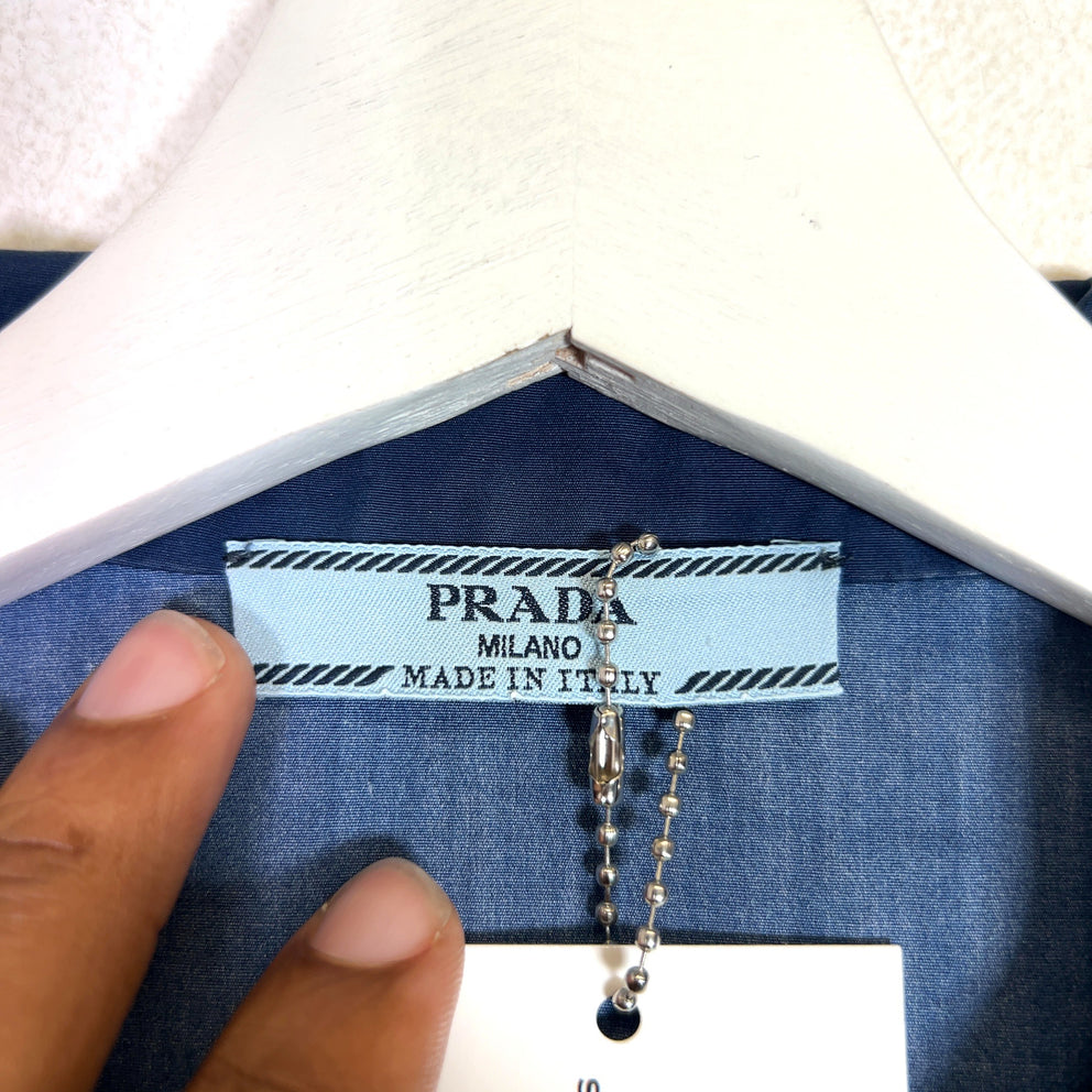 Prada Tye Dye Floral Poplin Camp Shirt