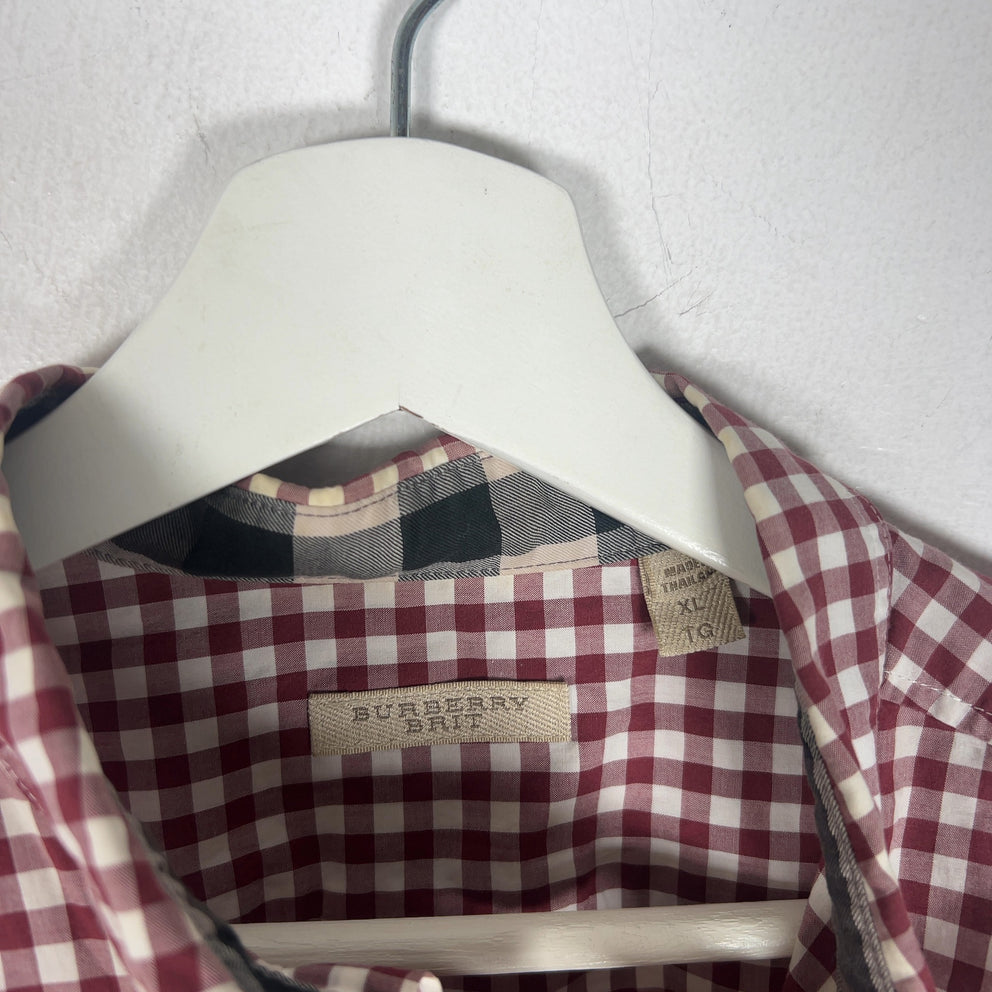 Burberry Gingham Button Up Shirt