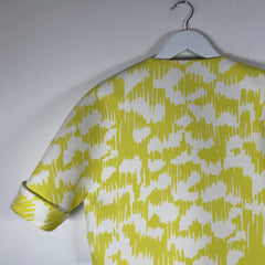 Balenciaga Crop Jacket White/Yellow Size M