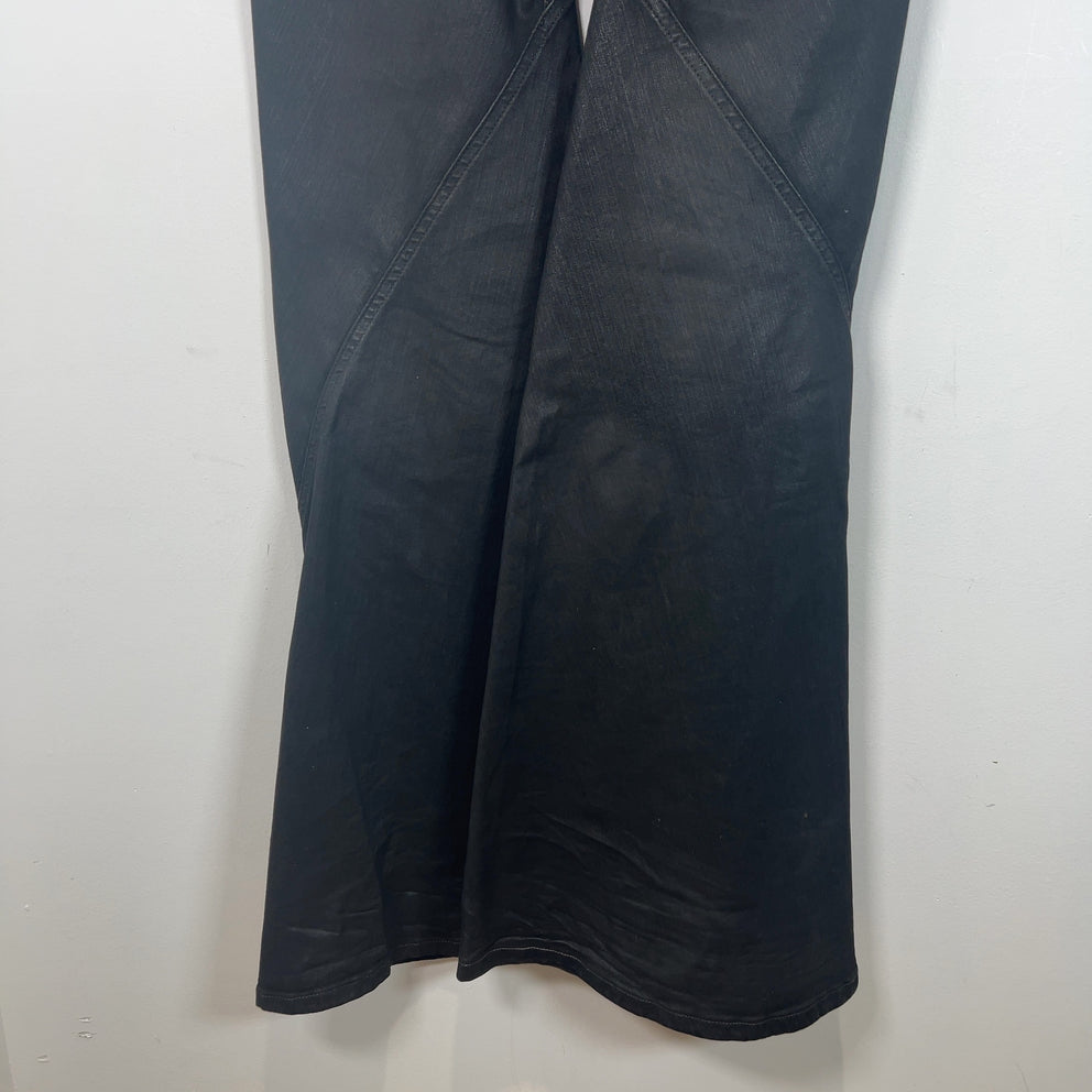 Rick Owens DRKSHDW Waxed 'Bias' Bootcut Jeans