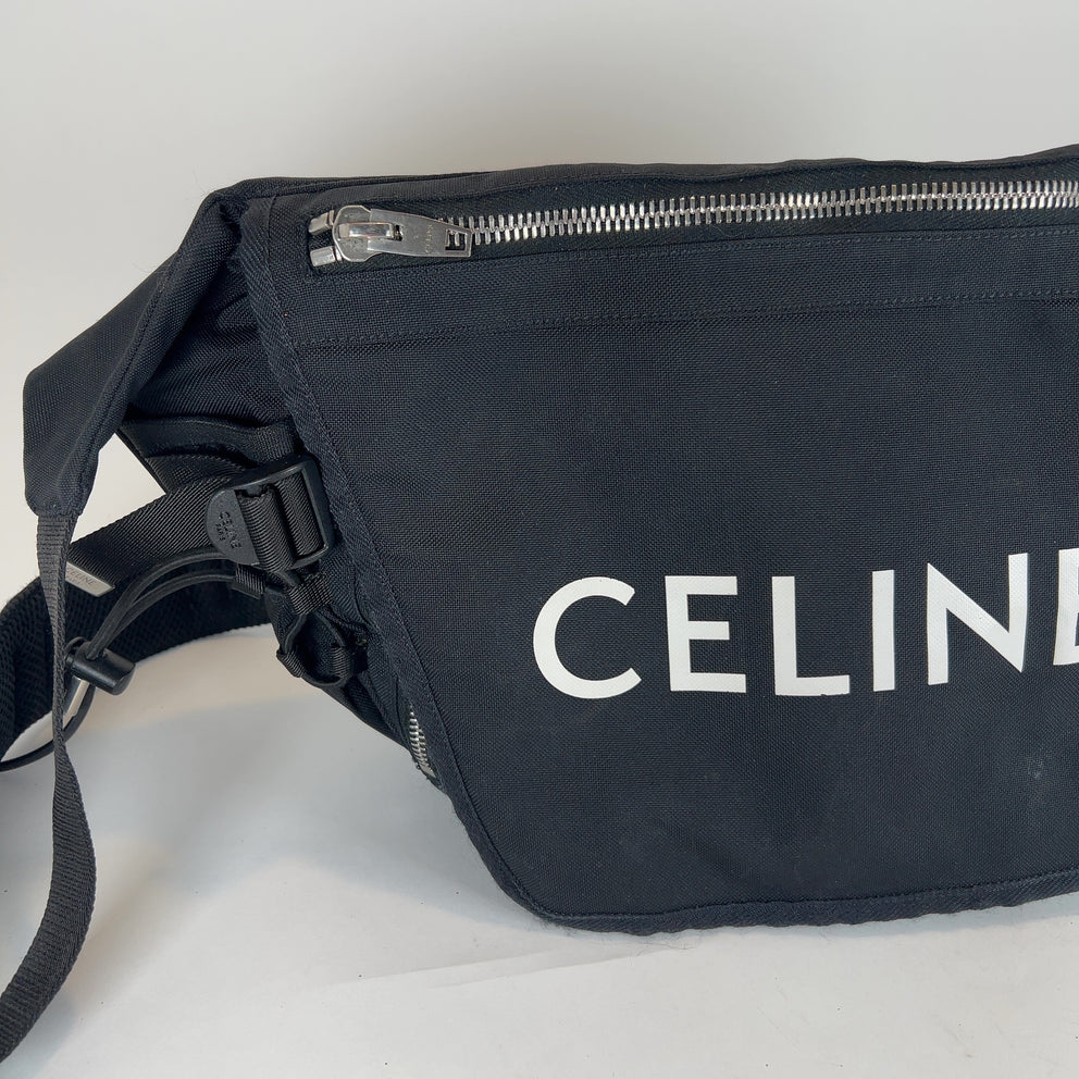 Celine Logo Nylon Trekking Messenger Bag