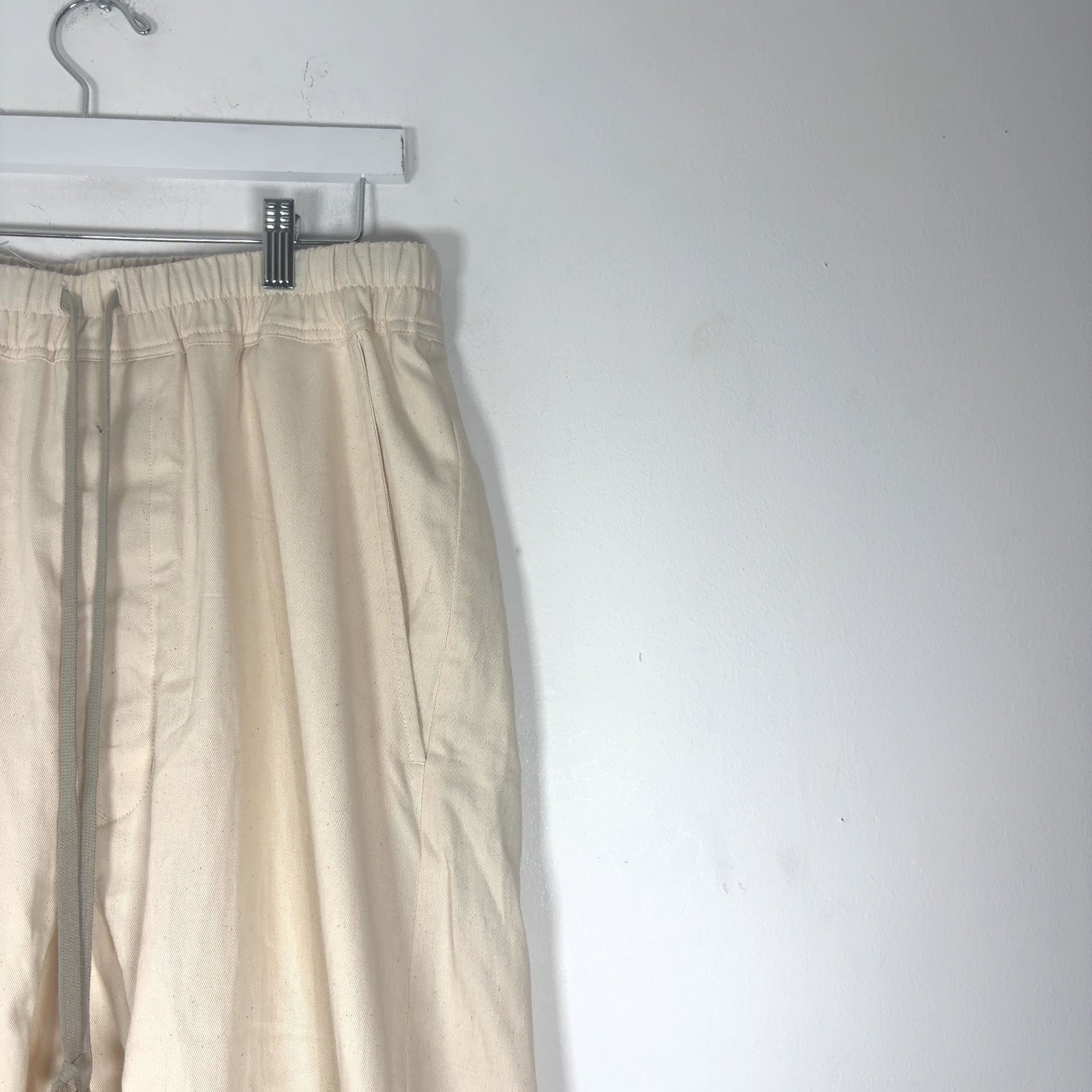 Rick Owens SS22 Fogachine Cotton Linen Drop-Crotch Pants