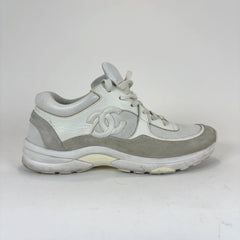 Chanel White Interlocking C Trainers