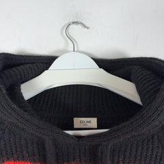 Celine Knitted Logo Jacquard Wool Sweater