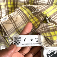 Off-White Plaid Flannel Shirt