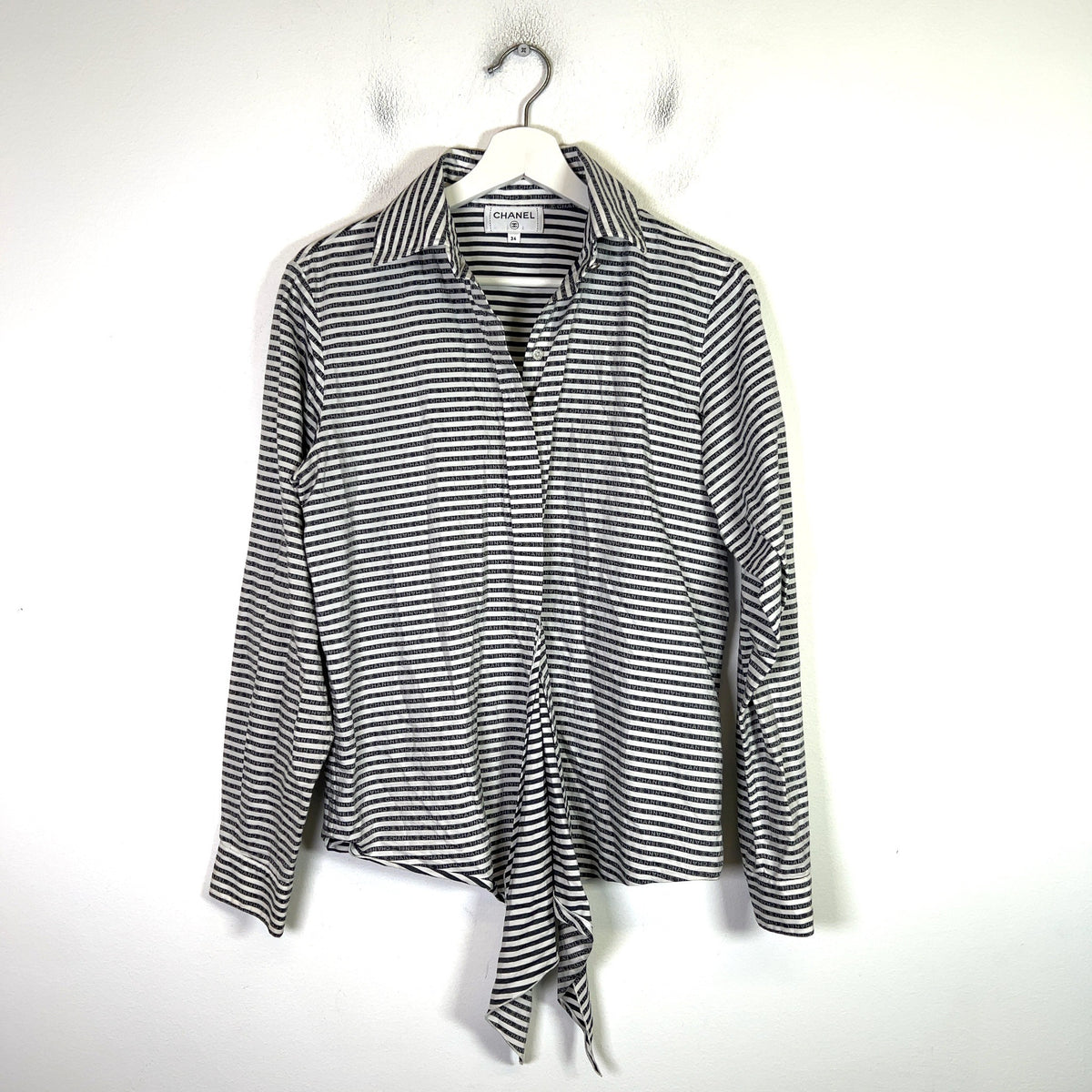 Chanel 2020 Striped Button-Up Shirt