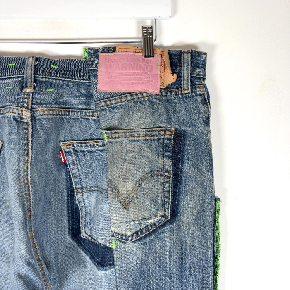 Better With Age Lemon Split Seam Denim Jeans