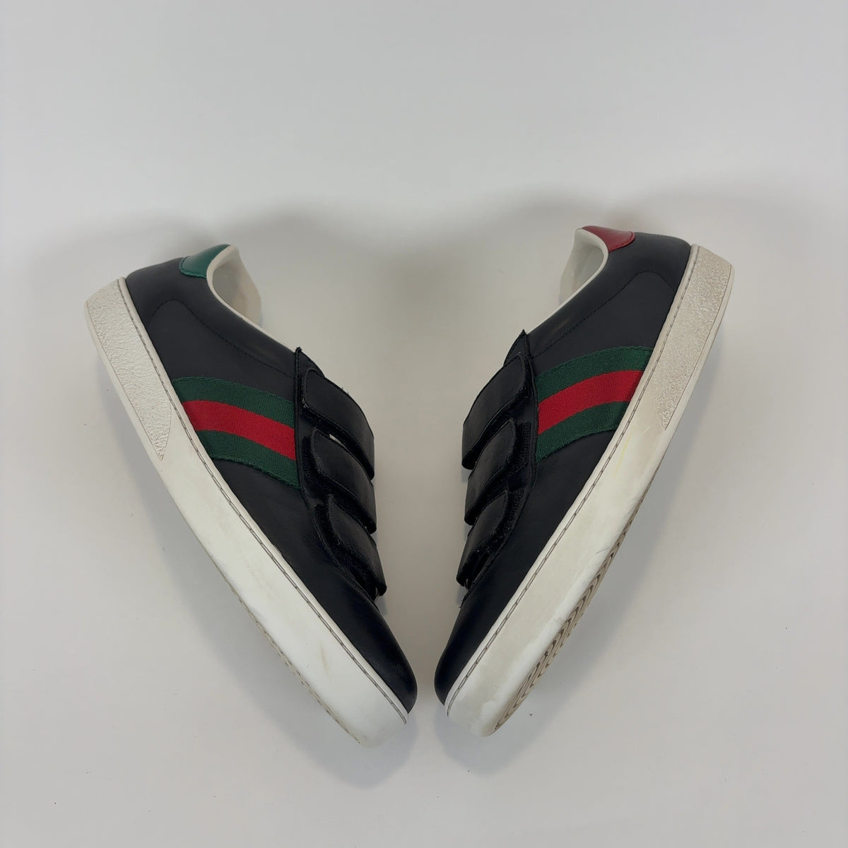 Gucci Velcro Ace Reflective Leather Lowtop Sneakers