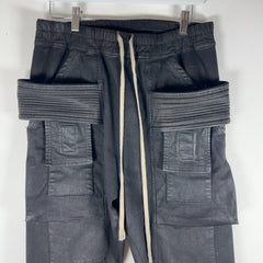 Rick Owens DRKSHDW Waxed Drawstring Creatch Cargo Pants