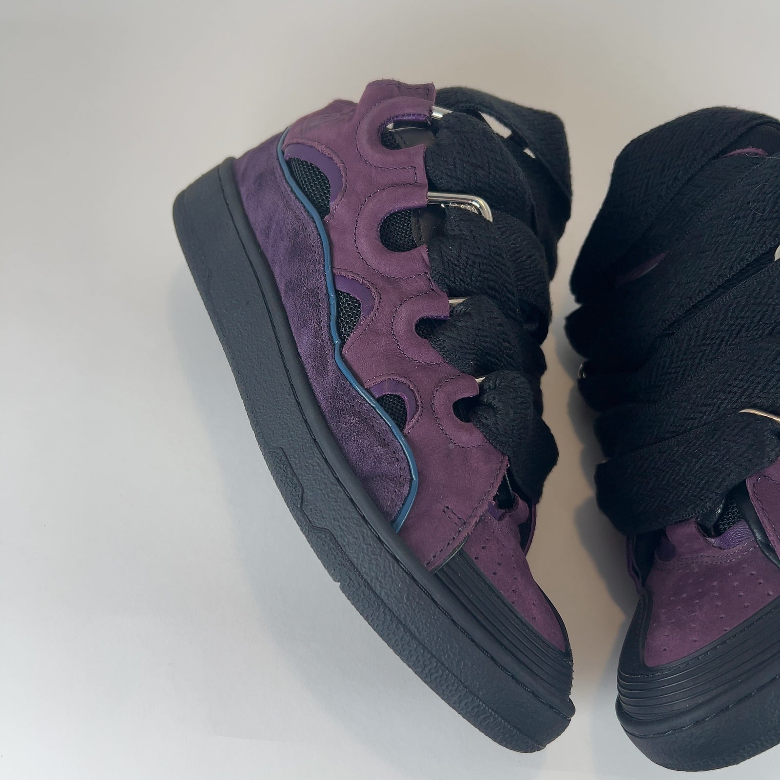 Lanvin 'Curb' Suede Low-Top Sneakers
