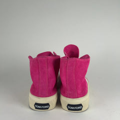 Tom Ford Pink Suede Leather High Tops Size 43.5