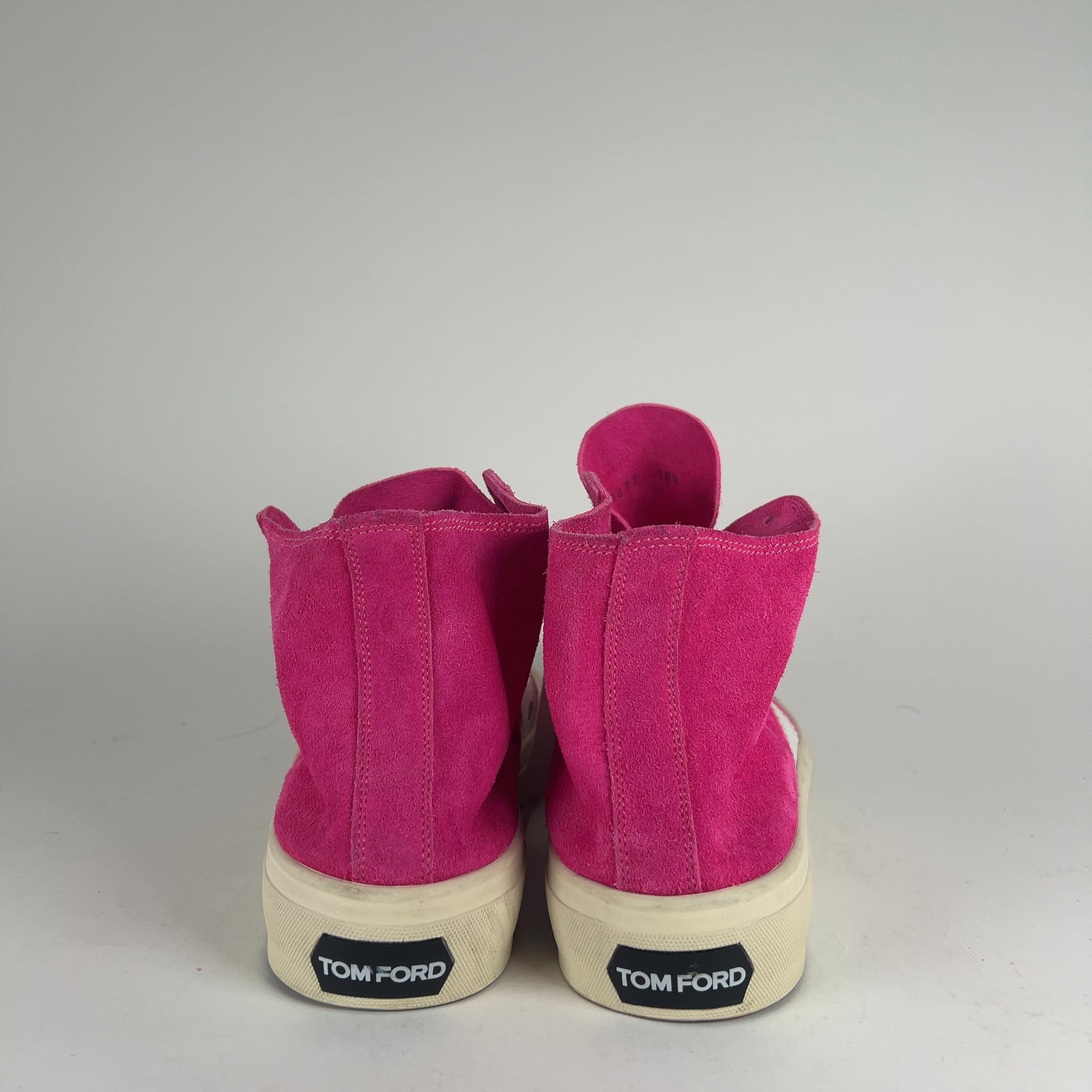 Tom Ford Pink Suede Leather High Tops Size 43.5