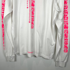Chrome Hearts Pink Spell Out Logo Bar Longsleeve