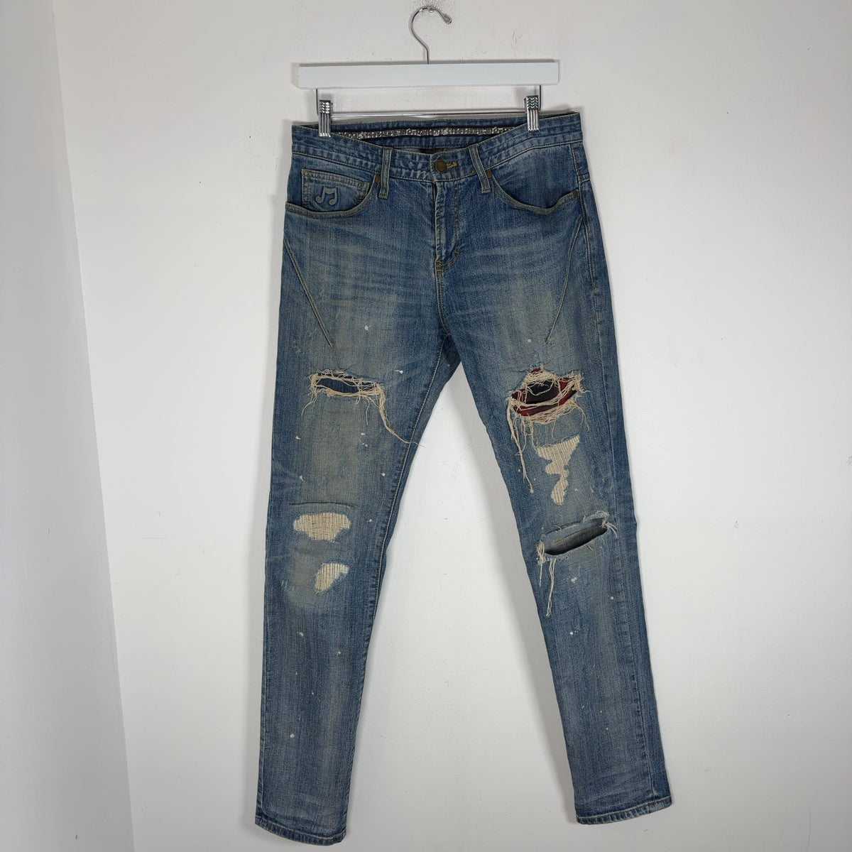 Number (N)ine x Guild Prime Flannel Patchwork Denim Jeans