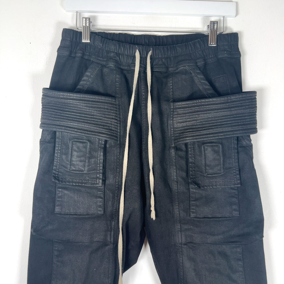 Rick Owens DRKSHDW Waxed Creatch Cargos