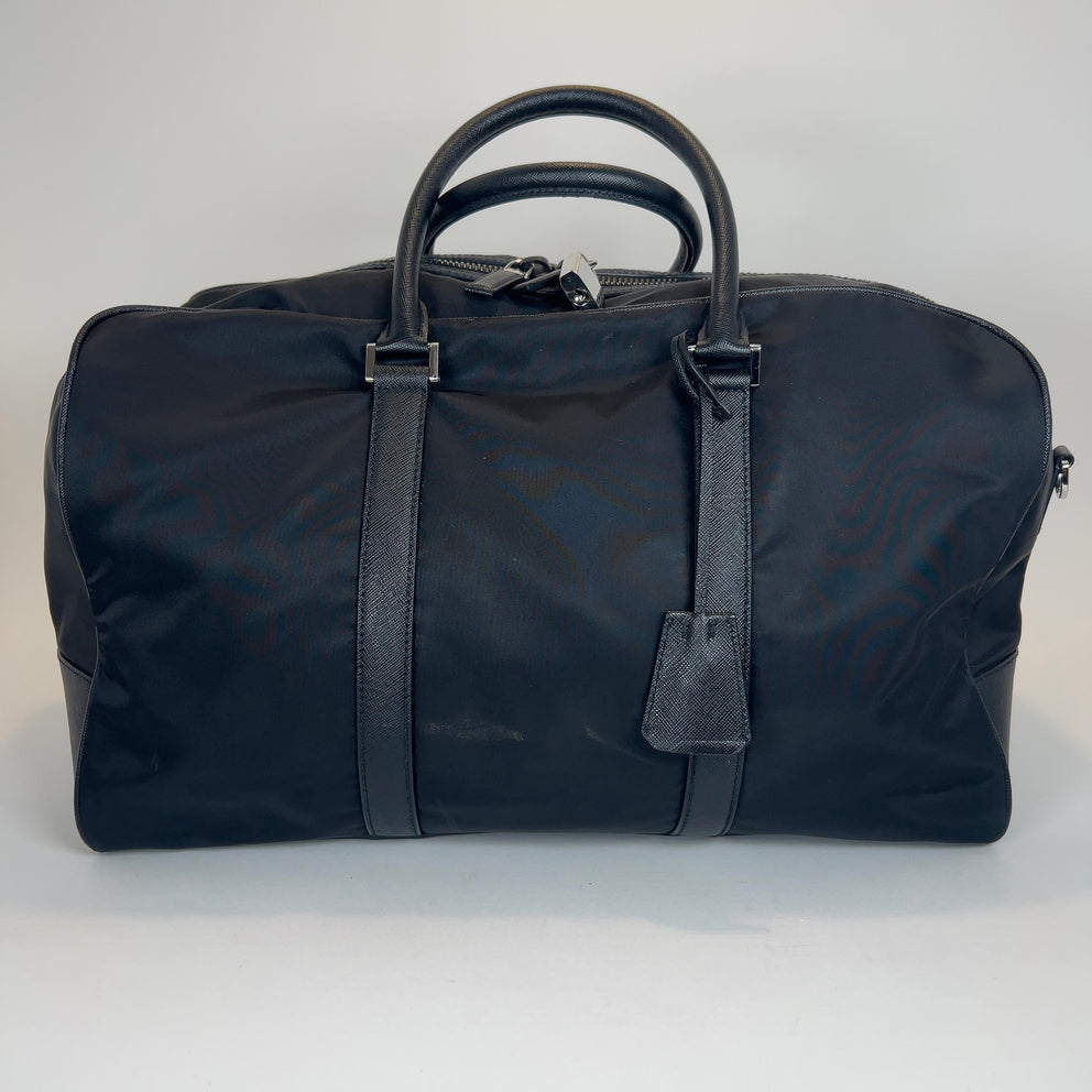 Prada Re-Nylon & Saffiano Leather Duffle Weekend Bag