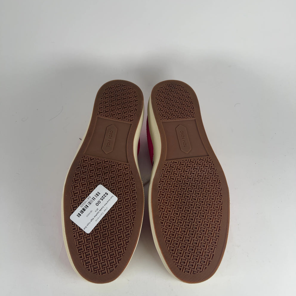 Tom Ford Pink Suede Leather High Tops Size 43.5