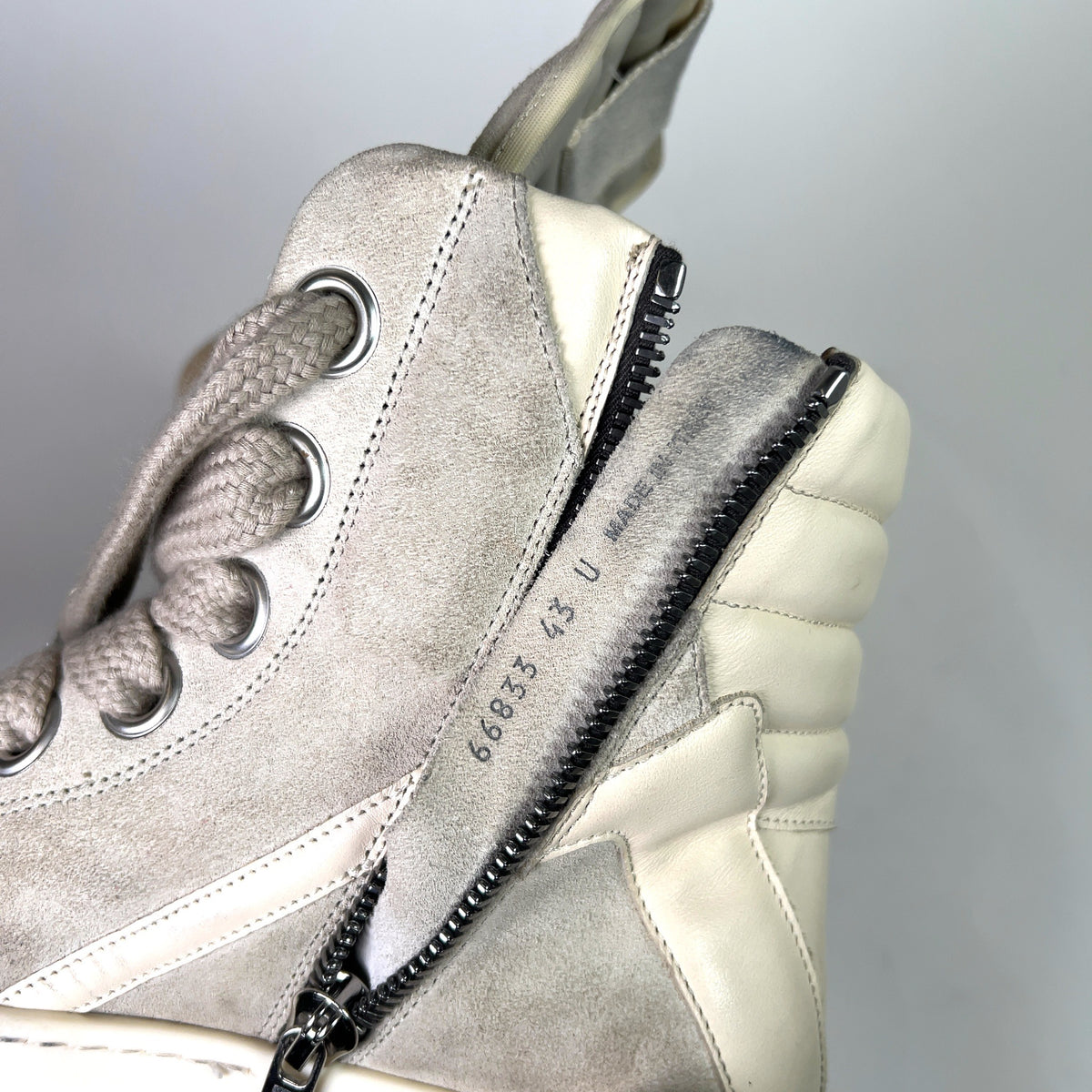 Rick Owens Suede Jumbolace Geoabaskets