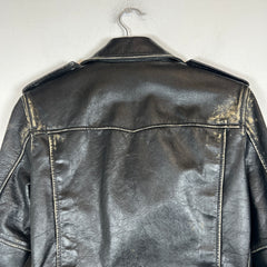 Saint Laurent Paris FW16 Distressed L01 Leather Biker Jacket Size 44