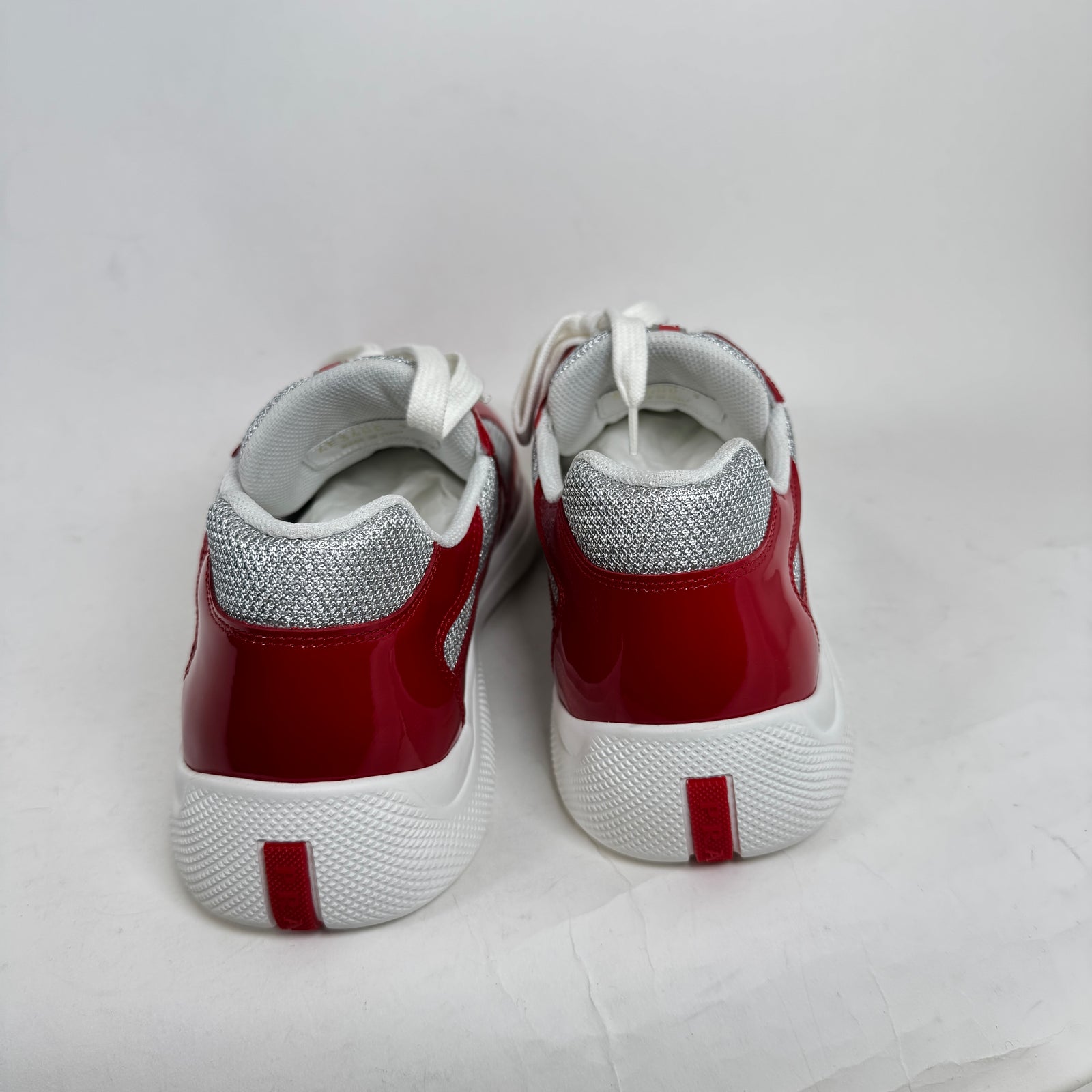 Prada Red/White Patent Leather Cups Size 9