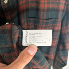 Chrome Hearts Brown/Green Floral Cross Patch Flannel Size L