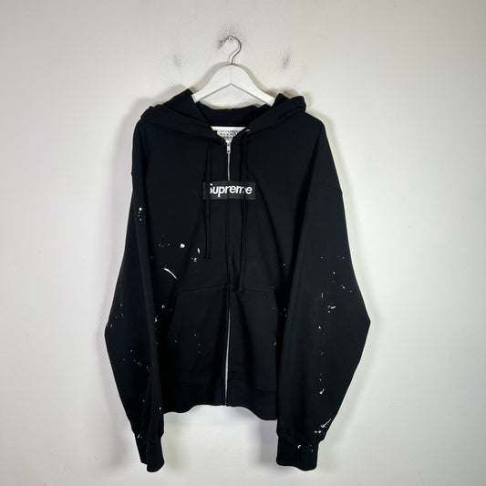 Supreme x MM6 Maison Margiela Box Logo Zip-Up Hoodie