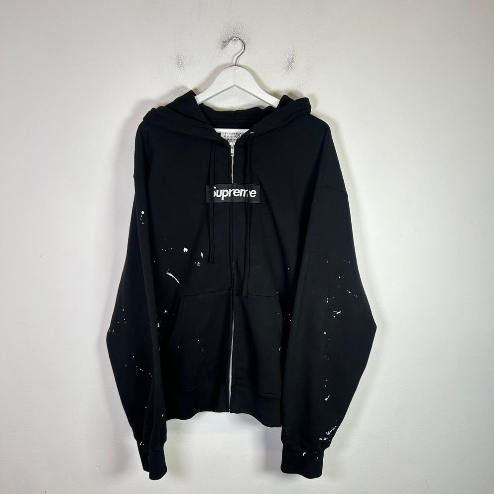 Supreme x MM6 Maison Margiela Box Logo Zip-Up Hoodie