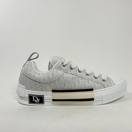 Dior B23 White/Grey Canvas Skate Low Top Sneaker Size 42