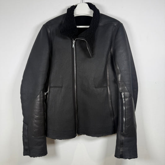Rick Owens 'Mastodon' Black Sherling Leather Jacket Size L