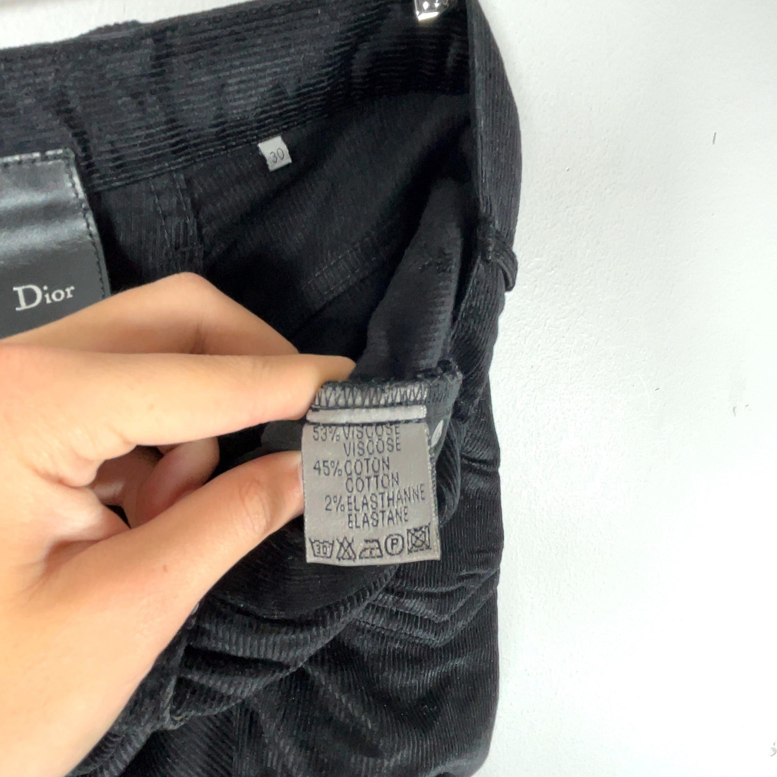 Dior AW07 'Navigate’ Waxed Corduroy Pants