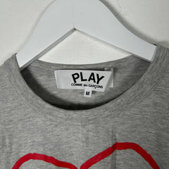 CDG Play Heart Graphic Longsleeve Size M
