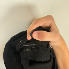 Amiri Black MX1 Embroidered Leather Logo Denim Jeans Size 33
