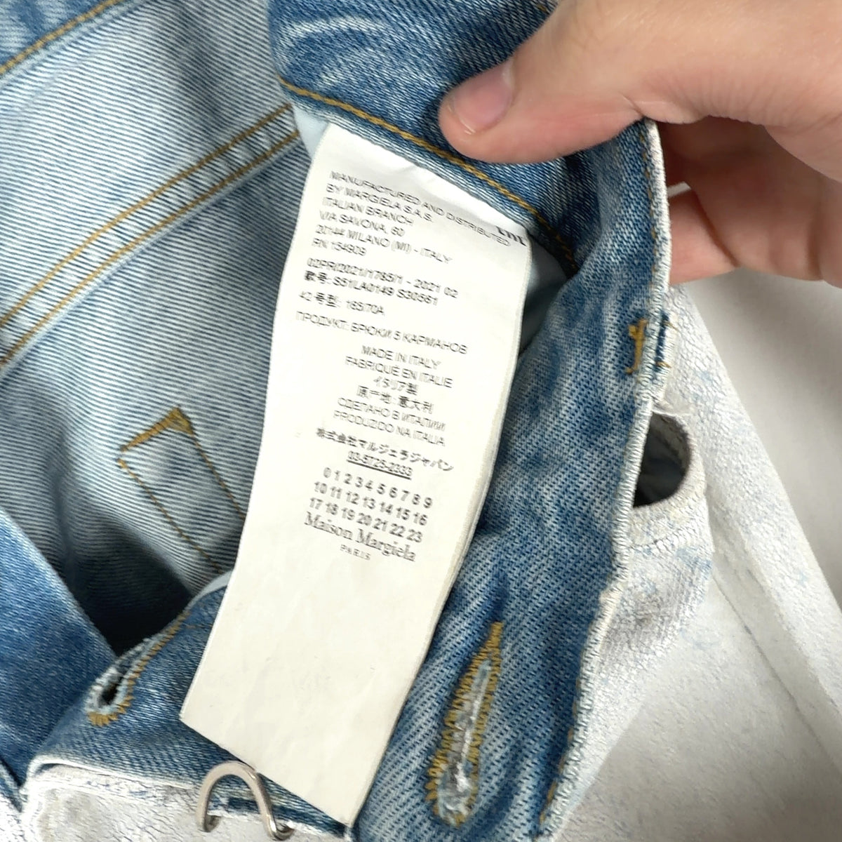 Maison Margiela Bianchetto Paint Denim