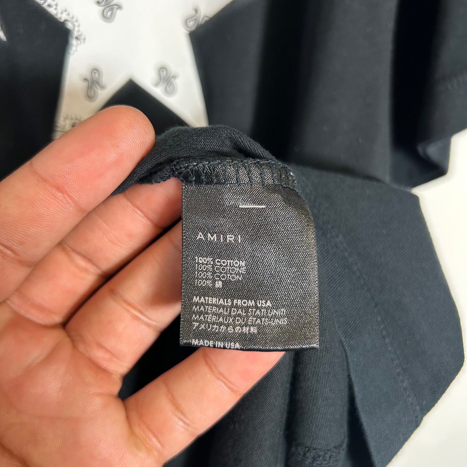 Amiri Bandana Stars Logo T-Shirt