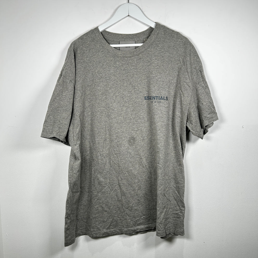 Essentials Fear Of God Grey Logo Tee Size L