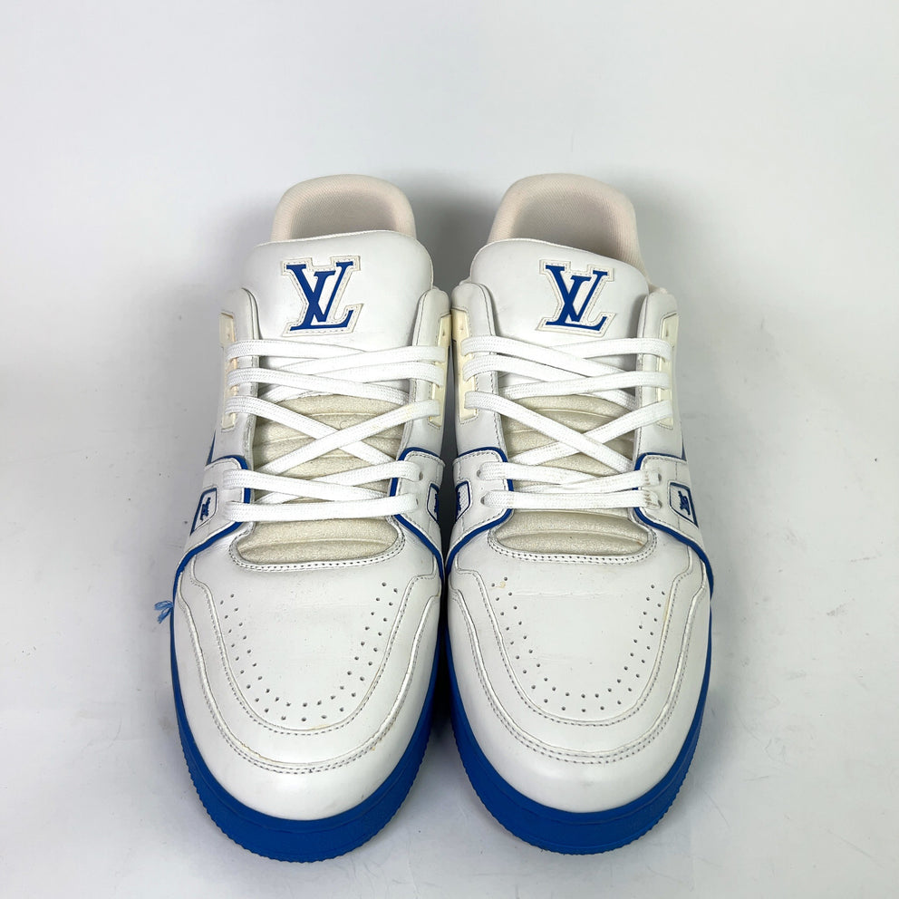 Louis Vuitton White/Blue Signature Trainers