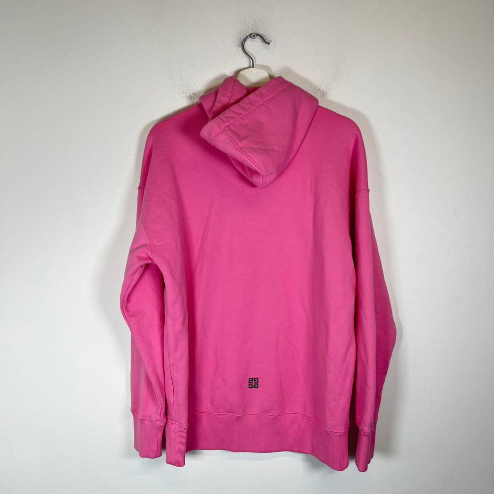 Givenchy Pink Paris Logo Hoodie Size S
