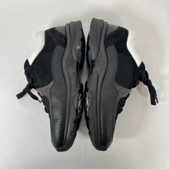 Chanel Black/White Mesh Suede Grained Calfskin Interlocking CC Runners Size 39.5