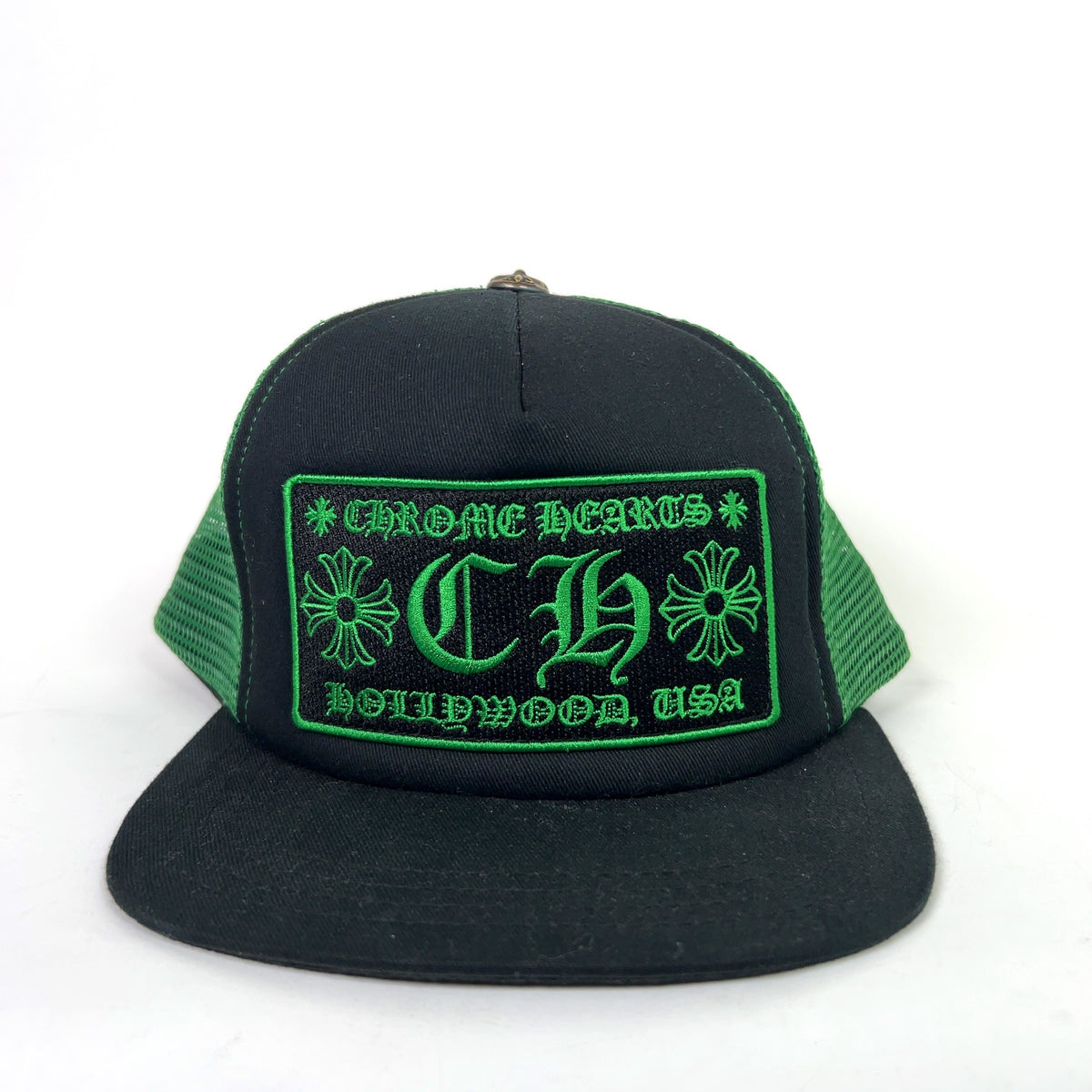 Chrome Hearts Green Hollywood Trucker Hat