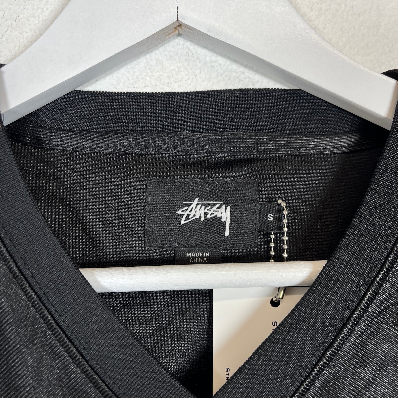 Stussy Black/Red Mesh Football Jersey Size S
