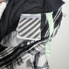 Off-White Checkered Flannel With Hood Size M