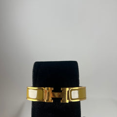 Hermes Yellow Gold Clic H Bracelet