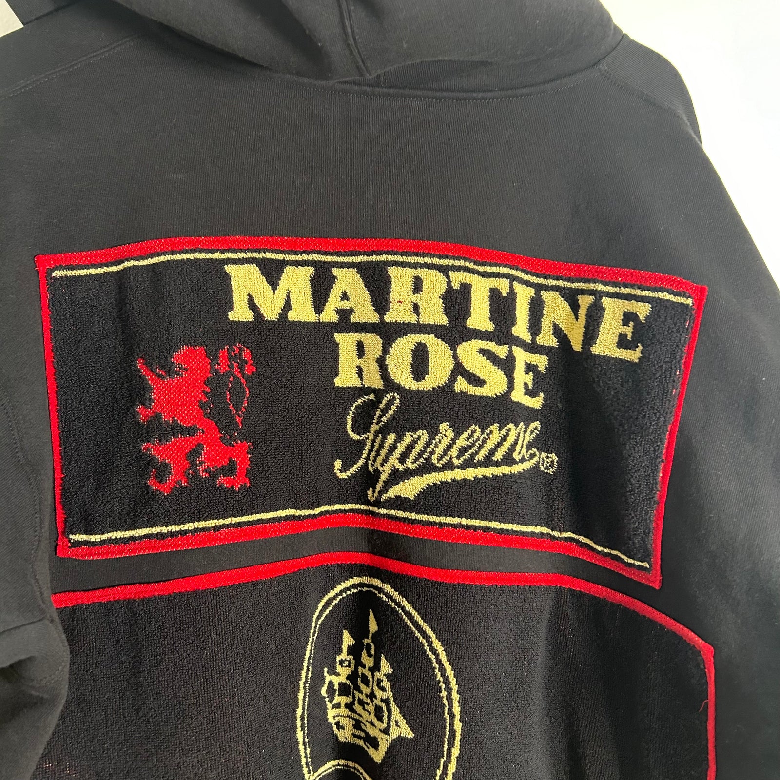 Martine Rose x Supreme Black Towel Zip-Up Size Large