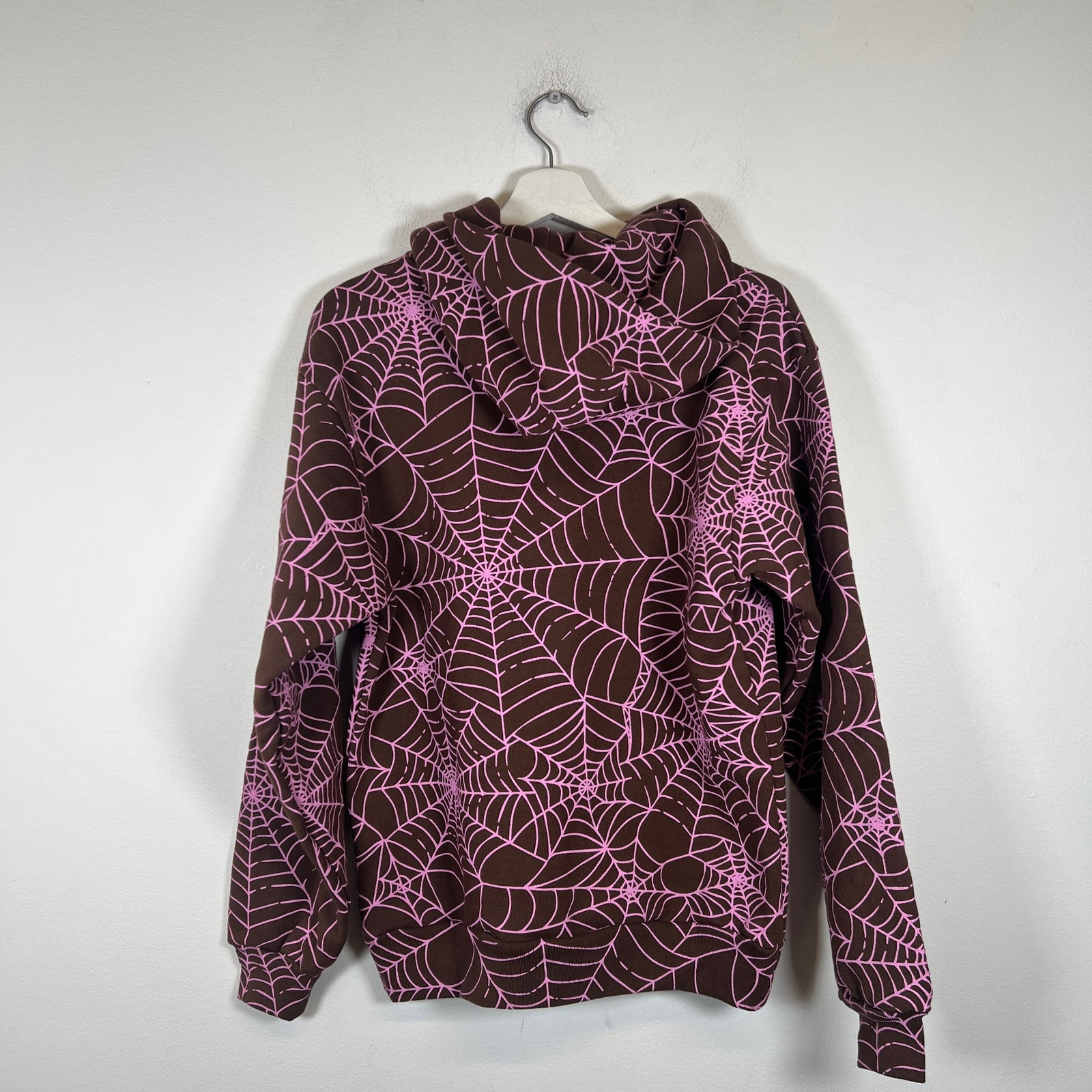 Sp5der Brown AOP Hoodie Size S