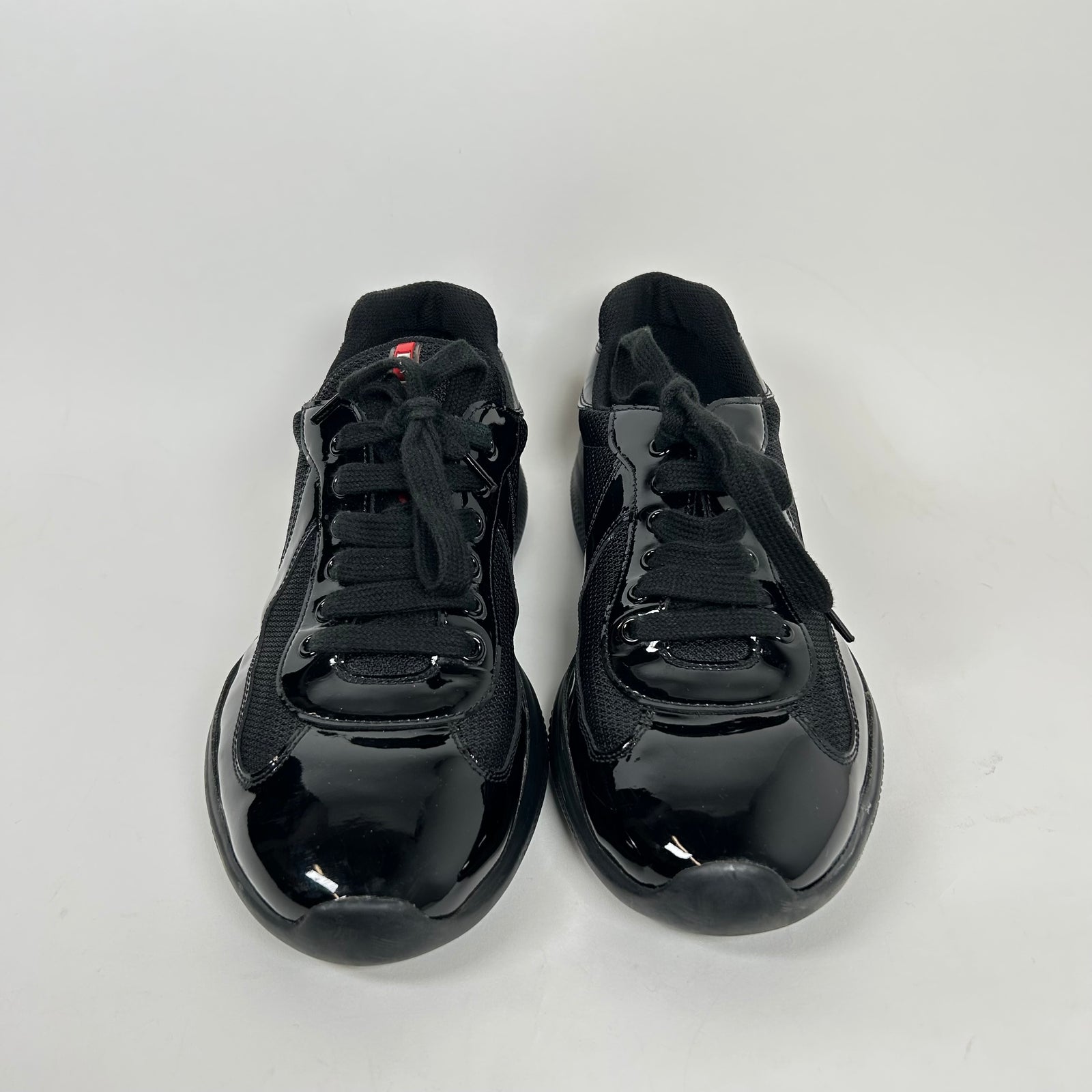 Prada Black Patent Leather Cup Sneakers Size 9