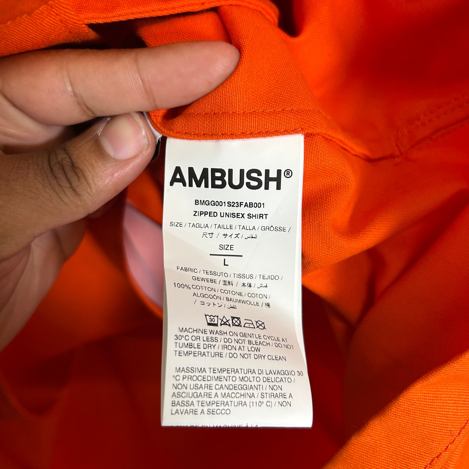 Ambush Striped Zipped Oversized Shirt